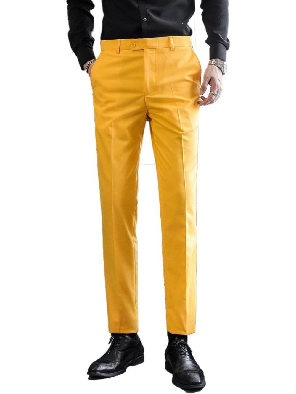 Classic Flat-Front Men's Dress Pants | Formal Suit Trousers for Business